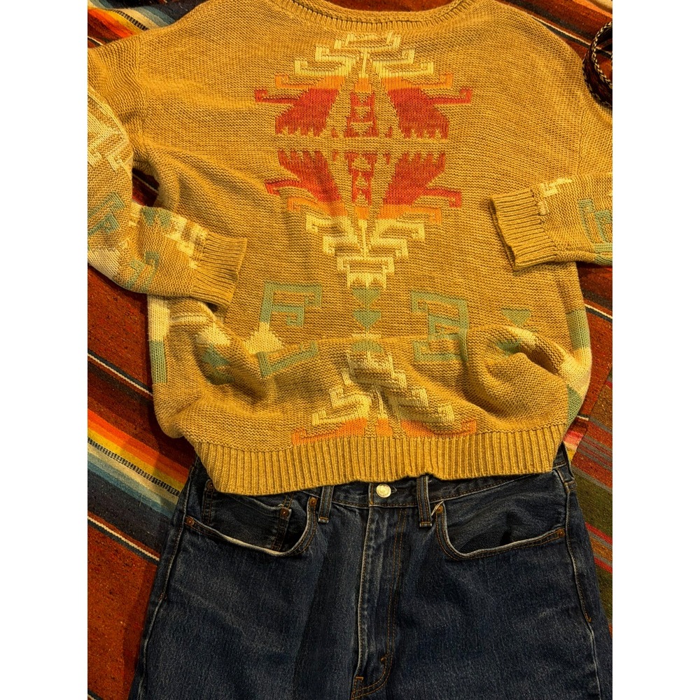 LRL Lauren Ralph Lauren Pullover Southwestern Aztec Style Sweater Womens Size XL
